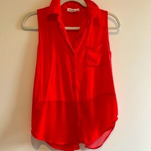 BCBGeneration blouse in bright coral